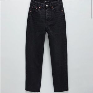 Zara Straight Leg Black Jeans